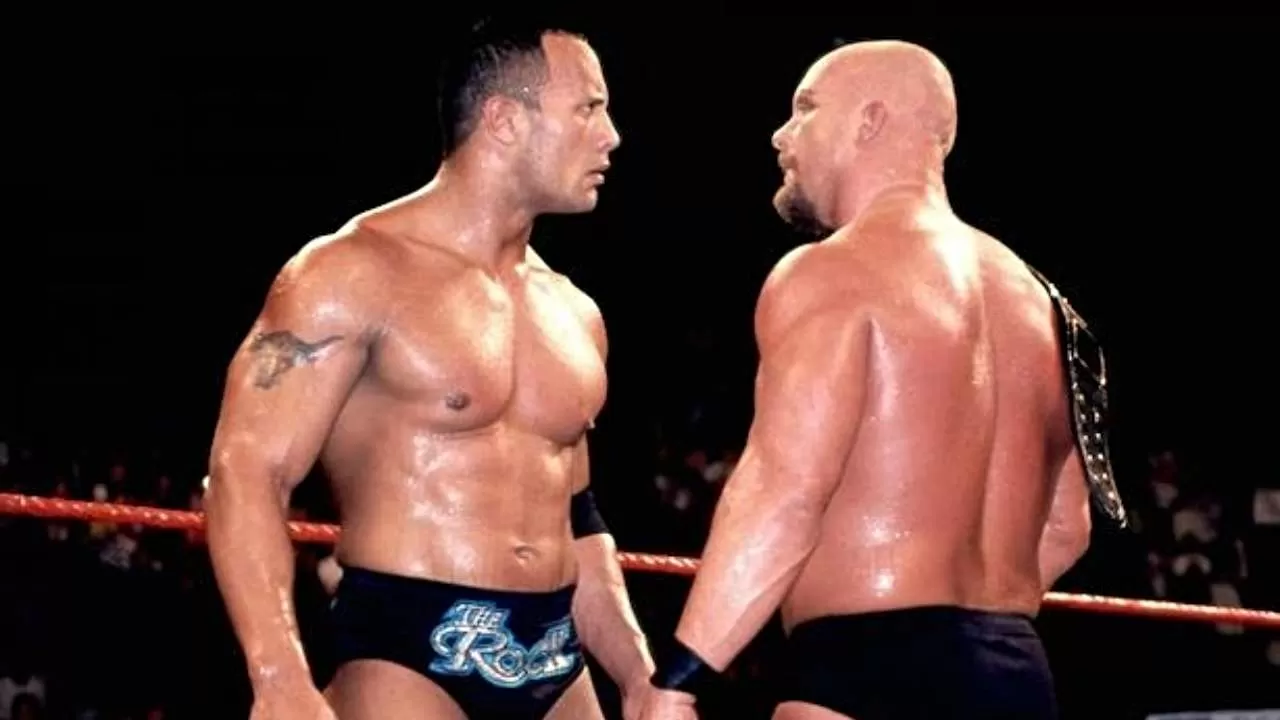 The Rock and Stone Cold Steve Austin for a match (Credits: Zona Wrestling)