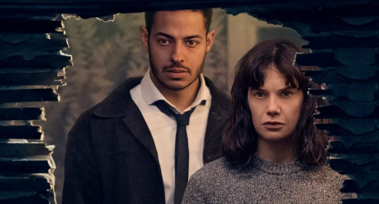 Daryl McCormack as Detective Colman Akande And Ruth Wilson as Lorna Brady In The Woman In The Wall