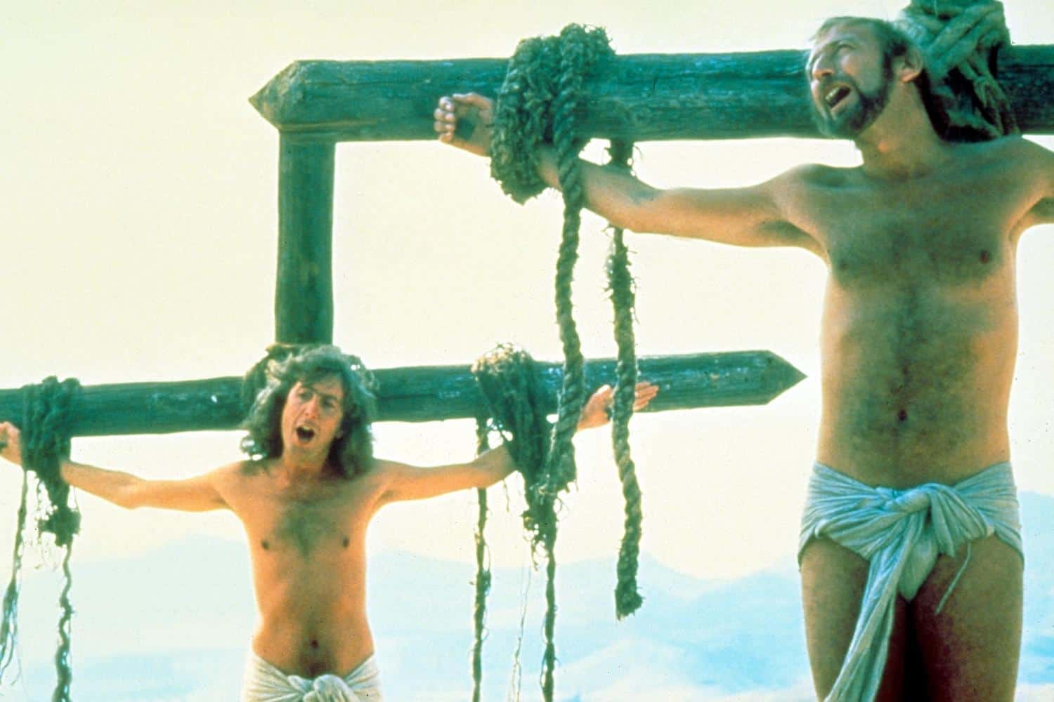 The final crucifixation scene of the film, Life of Brian, that was filmed around Matmata (Credits: Python Productions)