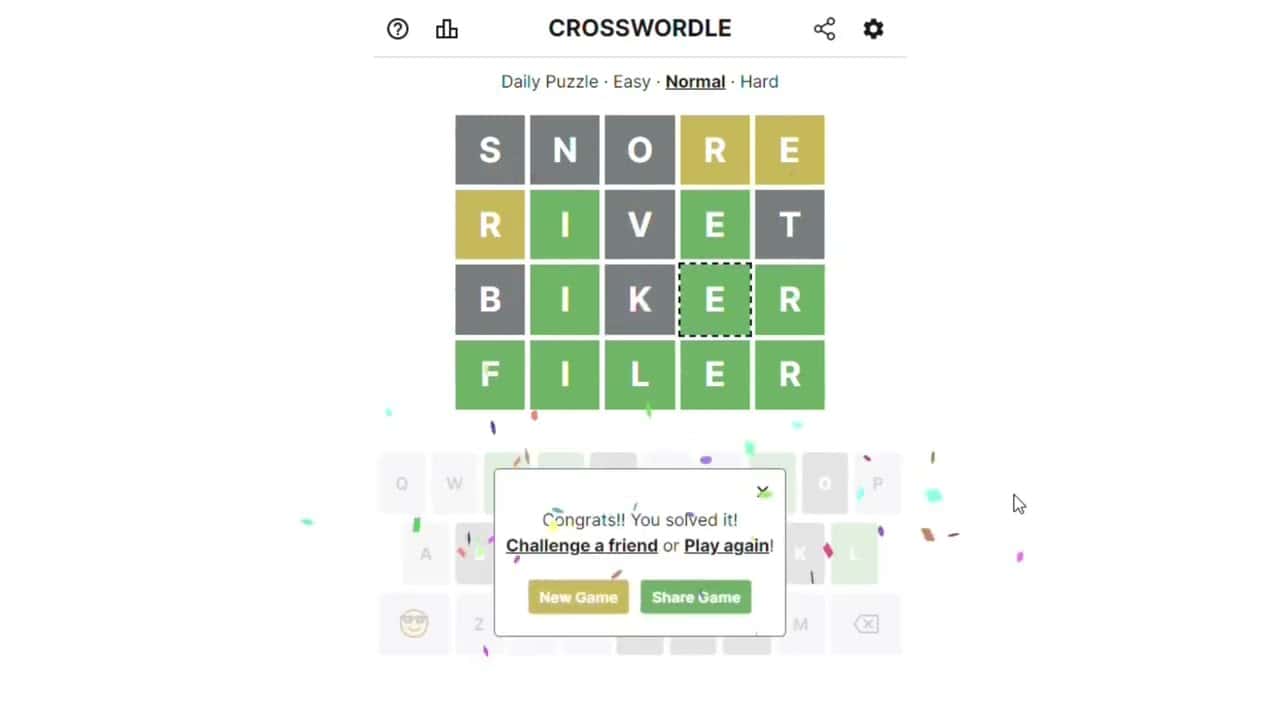 Crosswordle 