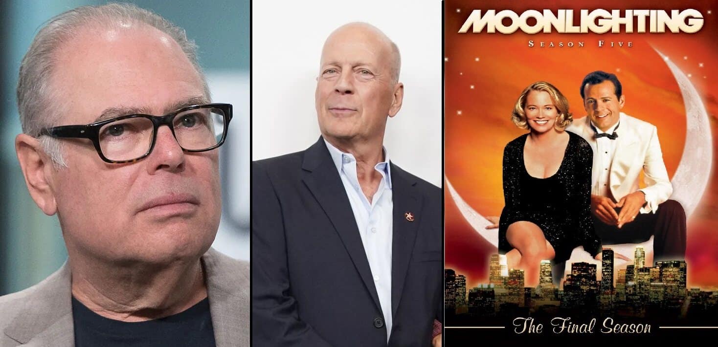 Glenn Gordon Caron, Bruce Willis, And Moonlighting Poster