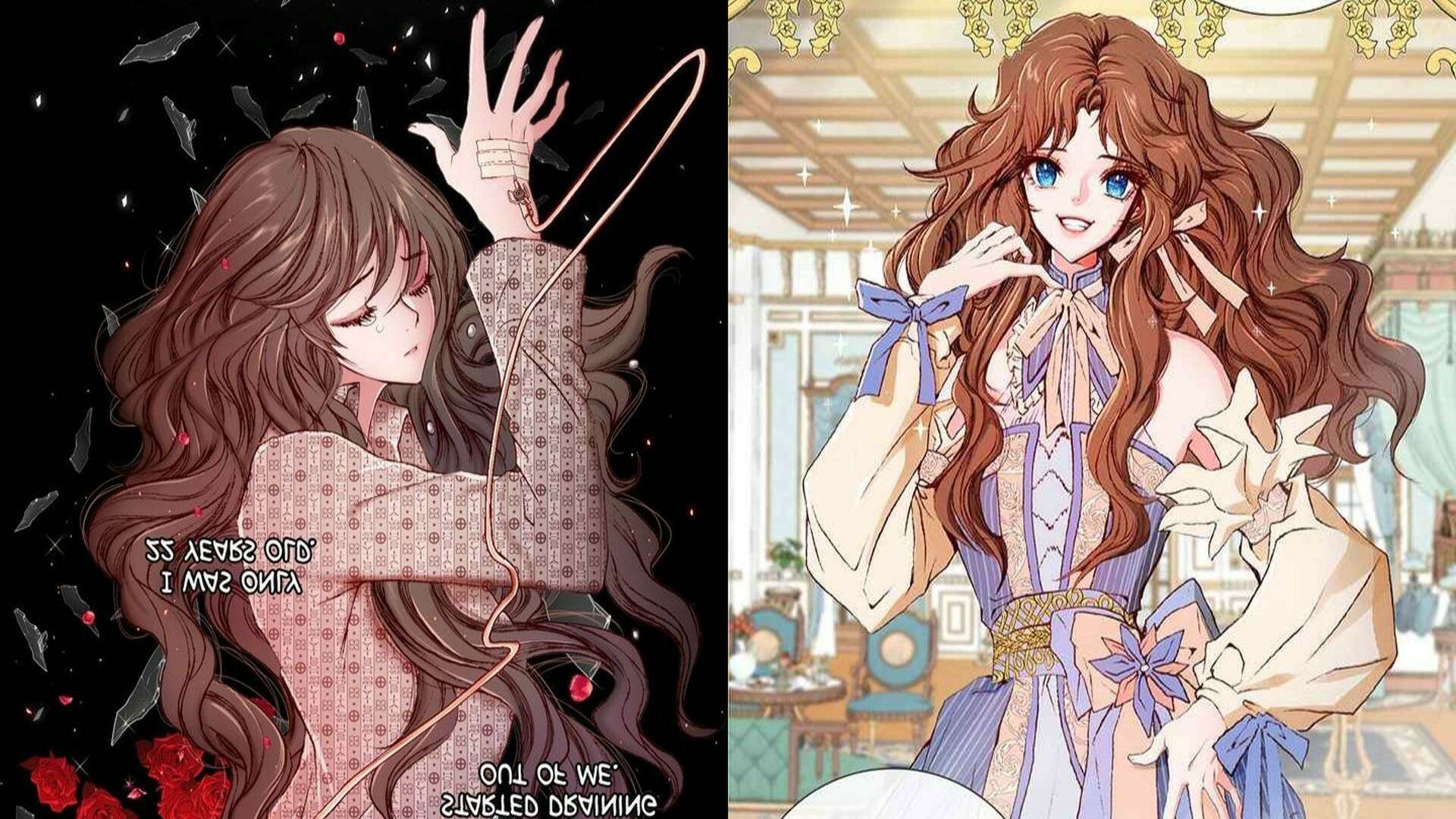 The Protagonist Who Was Suffering From An Unknown Illness (Left) And Sylvia Atlante - The Person Whose Body She Reincarnated Into (Right) - I Became The Ugly Lady Chapter 1 