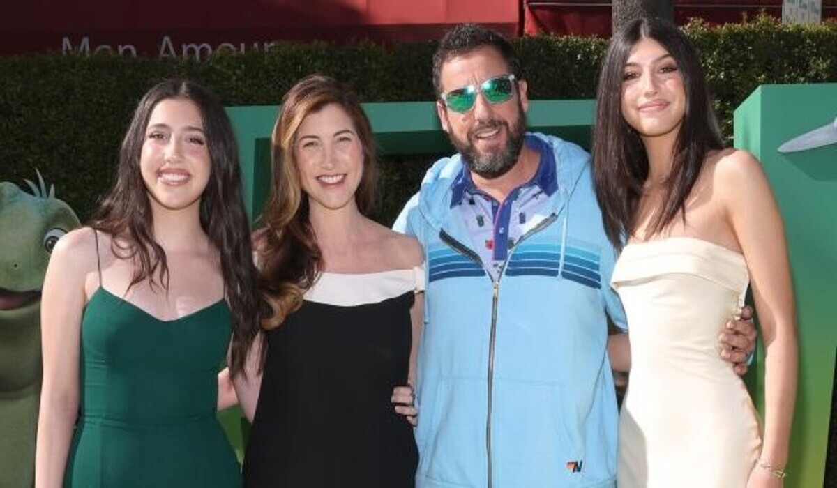 Adam Sandler and Jackie Sandler with their daughters at California