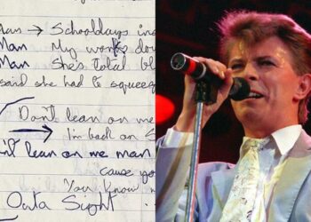 David Bowie's handwritten lyric sheet in sale