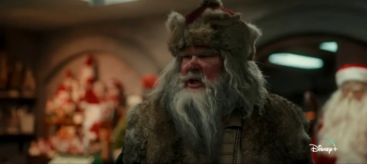 Eric Stonestreet in the show as The Mad Santa (Credits: Disney+)