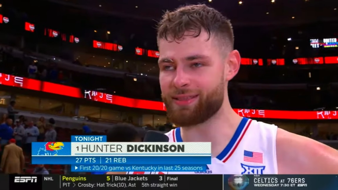 Hunter Dickinson Kansas [Credits: ESPN]