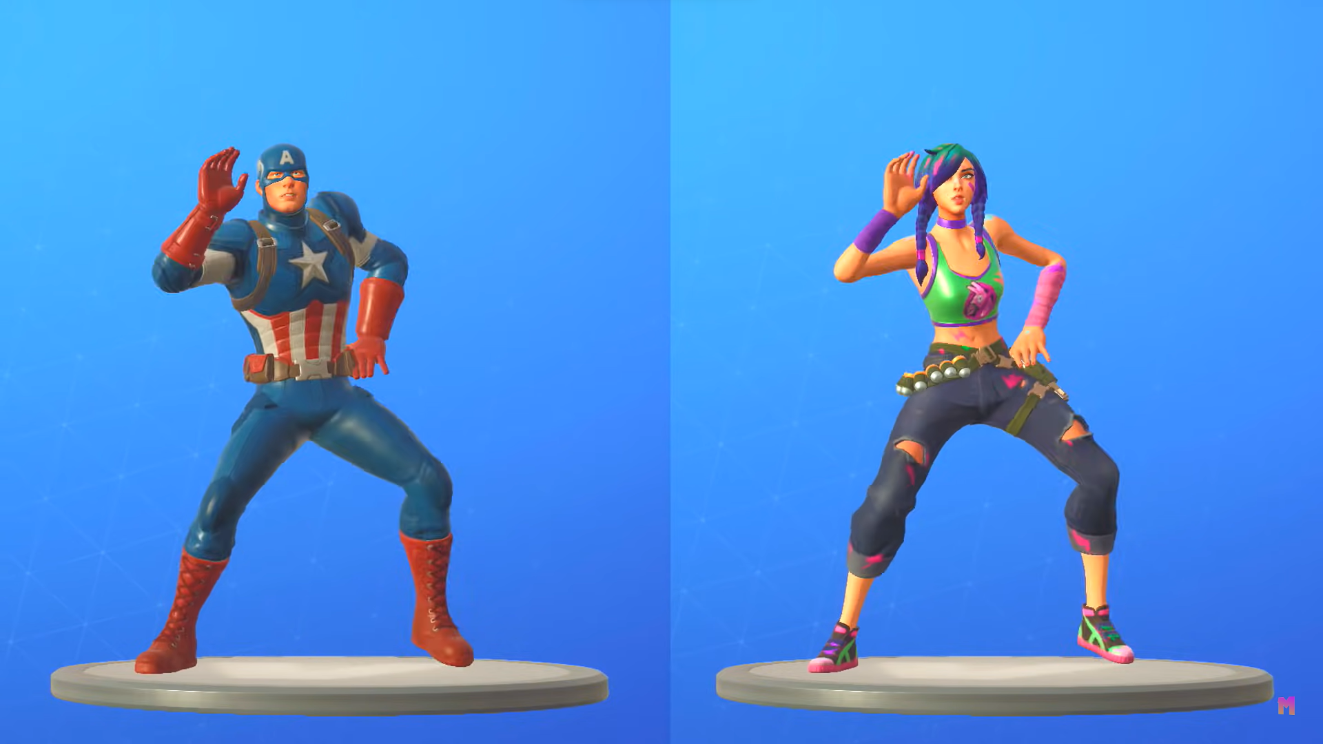 The Fortnite's Its Complicated emote seen in the dance video