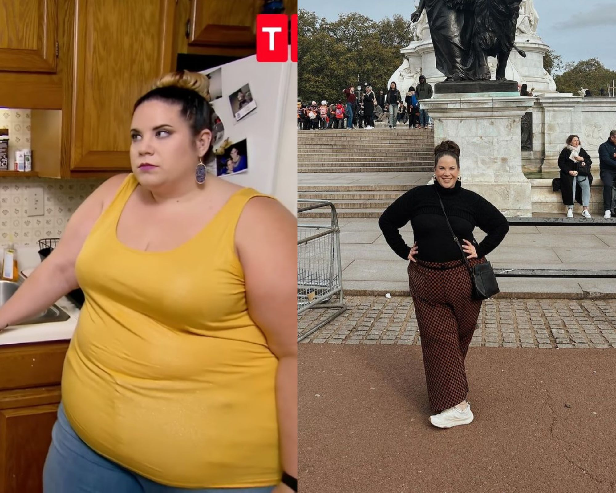 Whitney Thore Before (L) and After (R) (Credits: Instagram/@whitneywaythore)