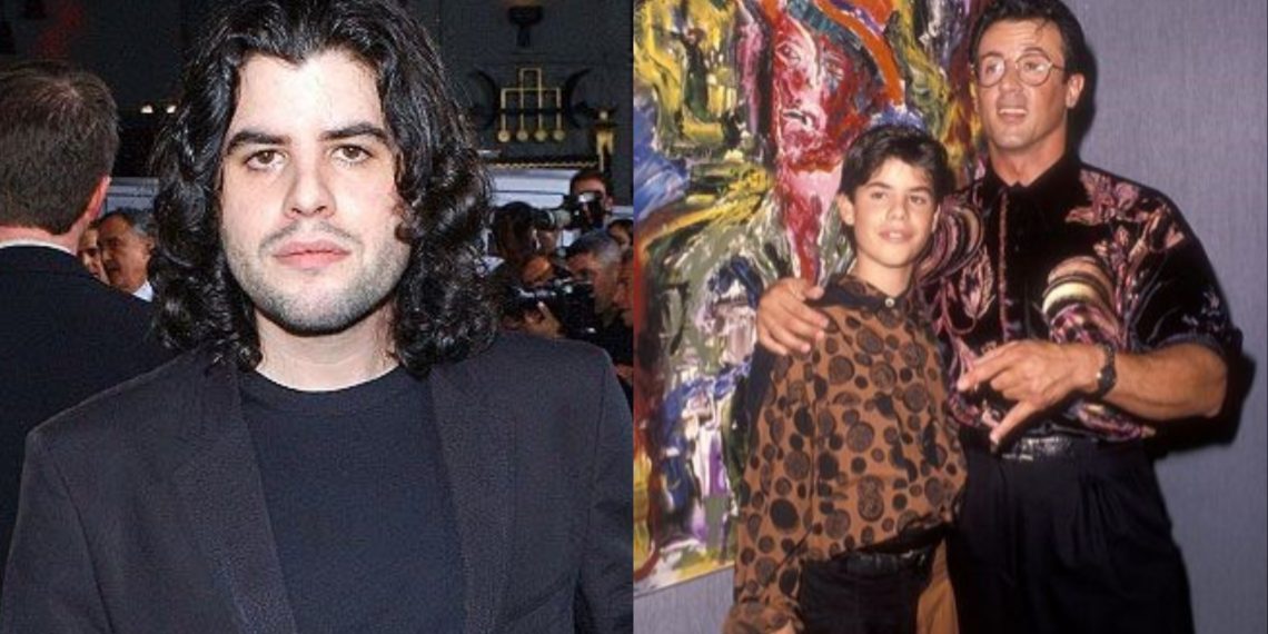 Sage Stallone with his father Sylvester Stallone