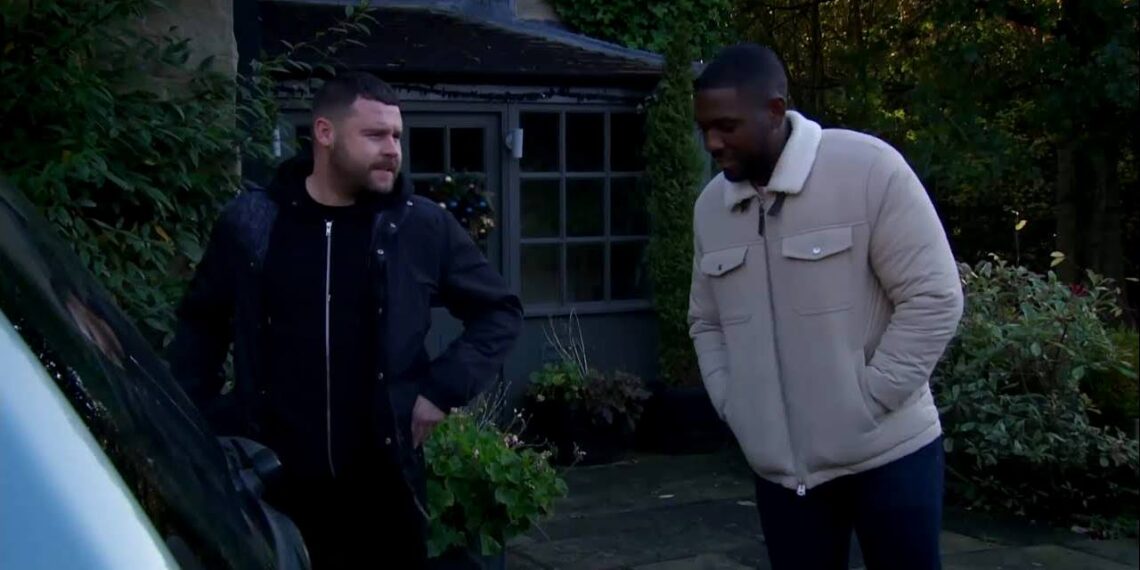 Aaron and Ethan together in the recent episode of Emmerdale (Credits: ITV)