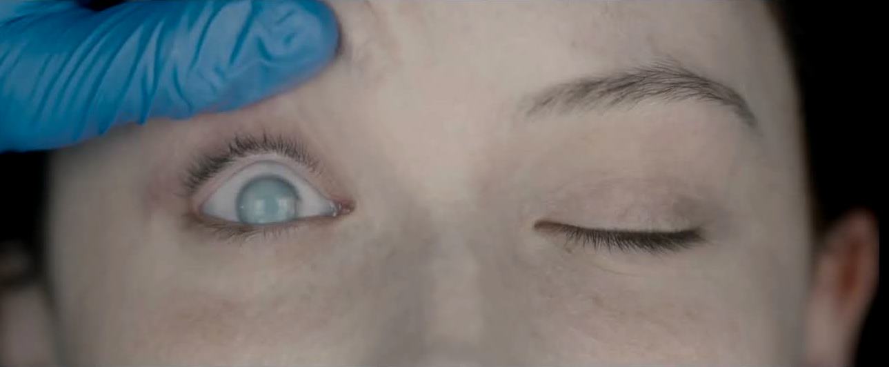 Jane Doe'ss clouded eyes in the morgue (Credits: IFC Films)