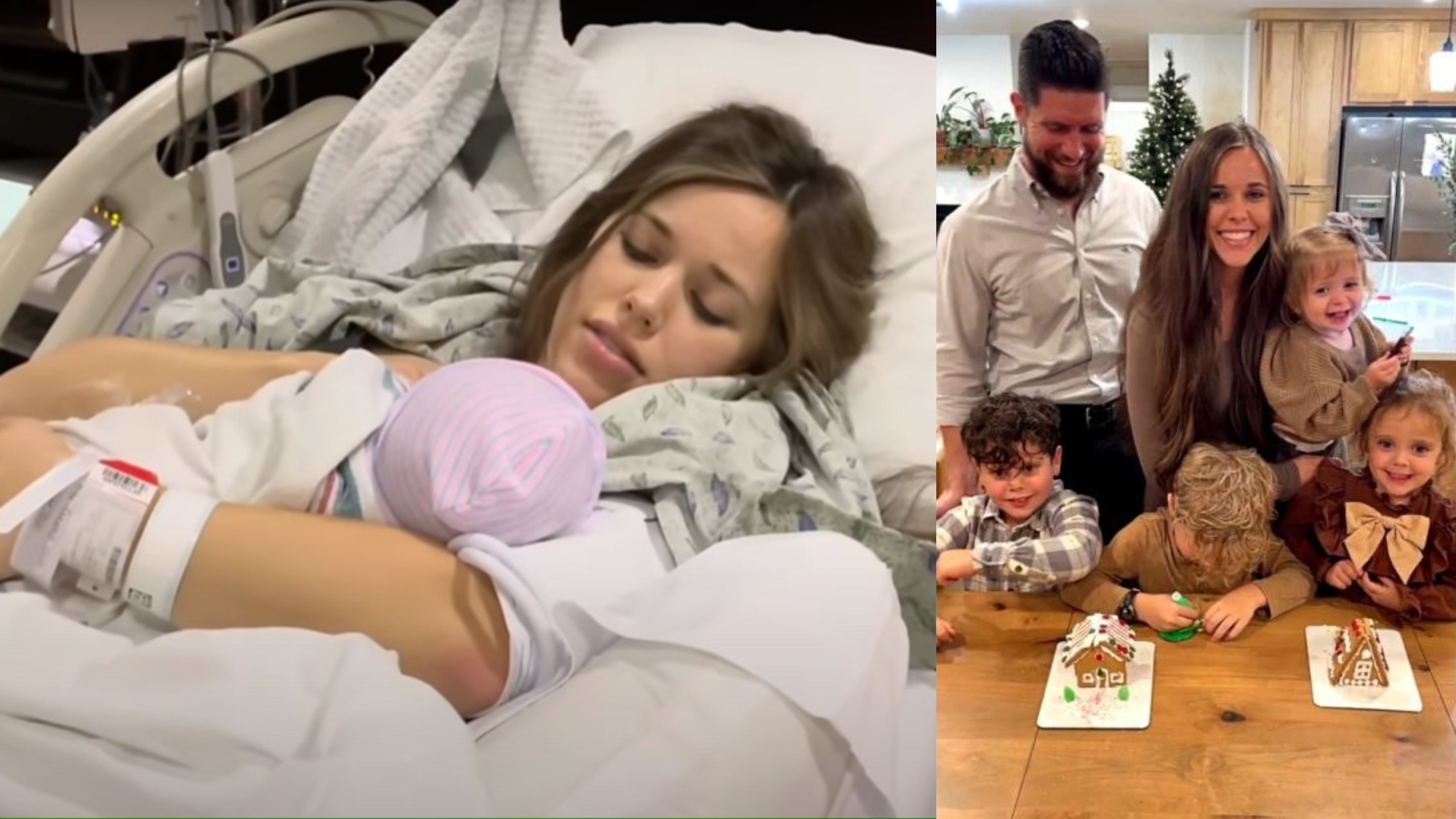 Jessa Duggar poses with her new baby.