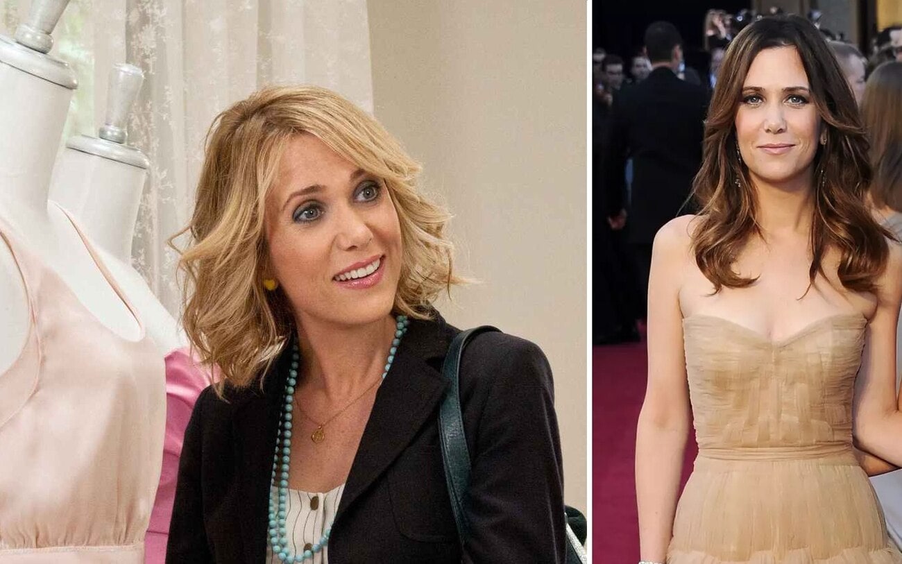 Kristen Wiig In Bridesmaids (2011) (Left) And Her At A Film Festival (Right)