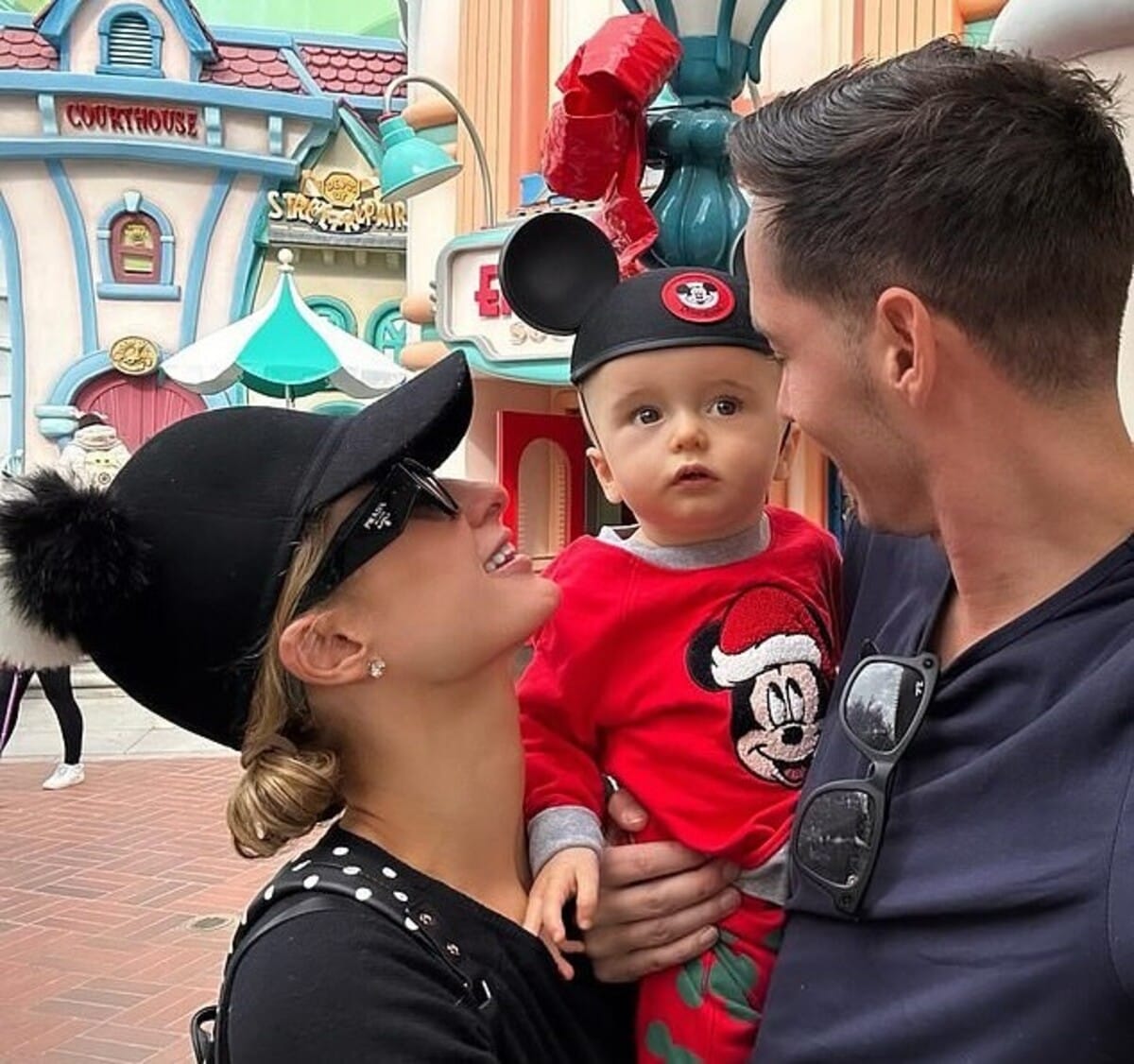 Paris Hilton took son Phoenix to Disney Land.