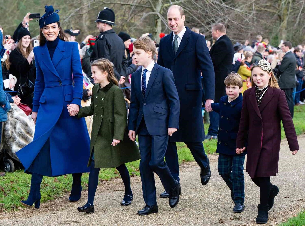 Prince and Princes of Wales attend Christmas church service along with Prince George, Princess Charlotte and Prince Louis.