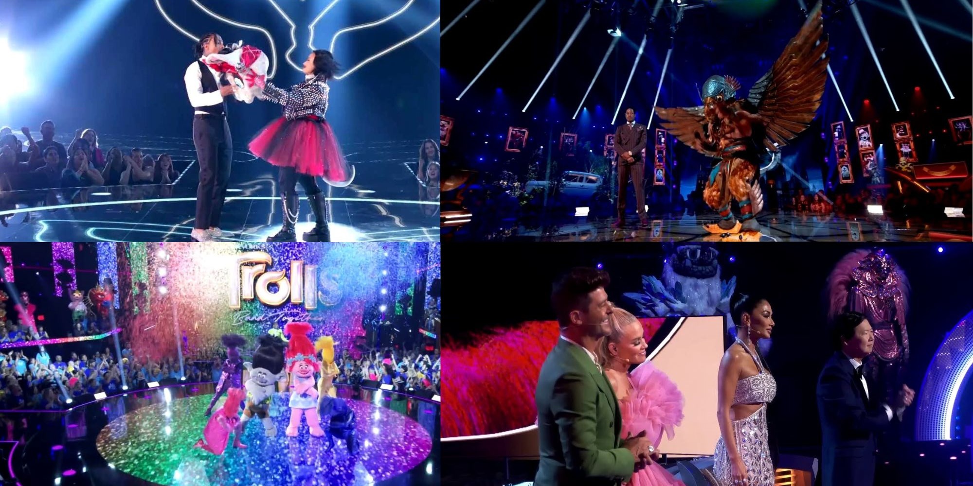 Still cuts from the tenth season of the show, The Masked Singer (Credits: Fox)