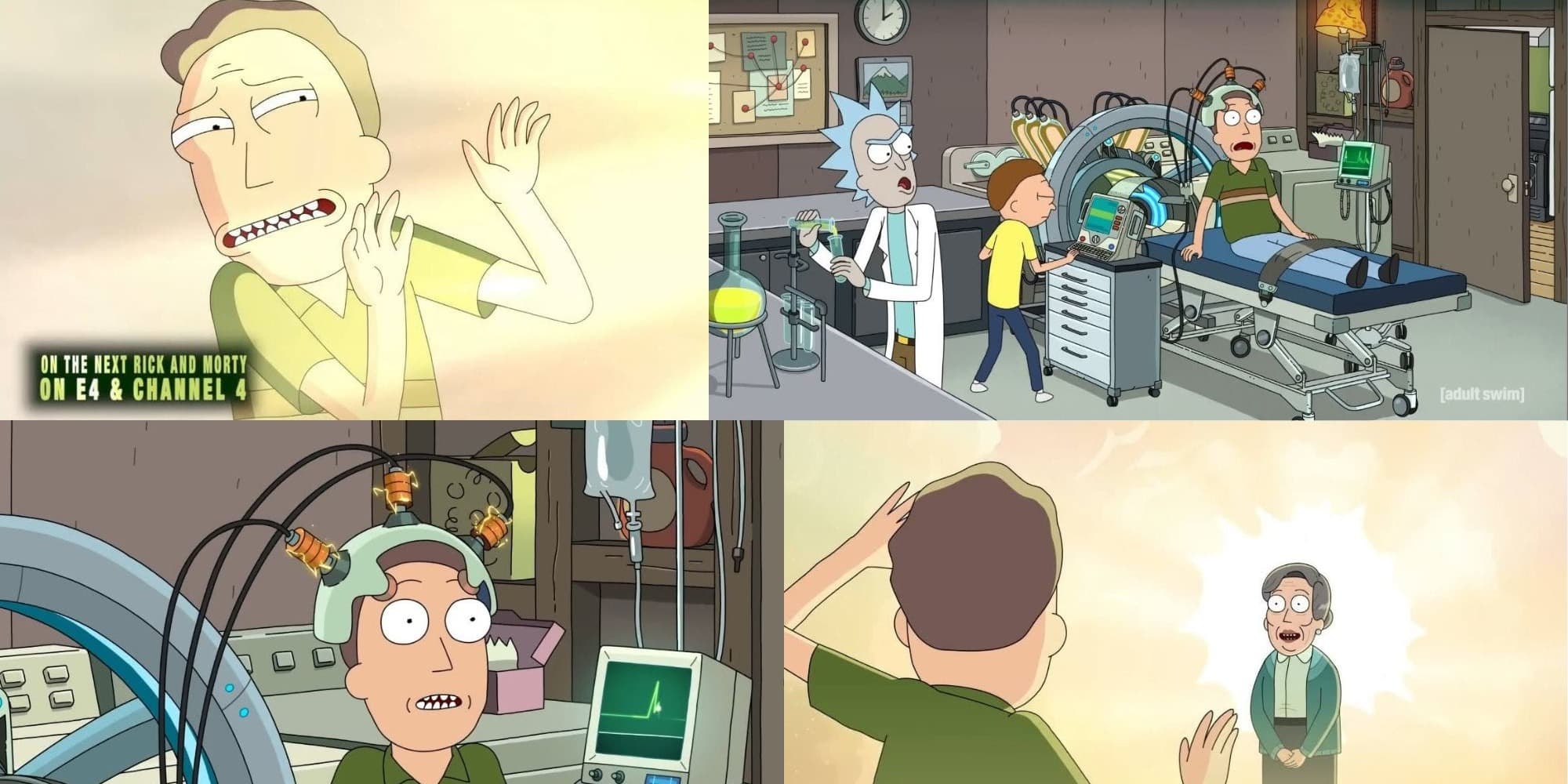 Still cuts from the upcoming episode of the show, Rick and Morty (Credits: Adult Swim)