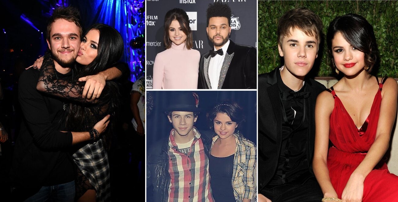 Selena Gomez With Zedd, The Weeknd, Nick Jonas, And Justin Bieber