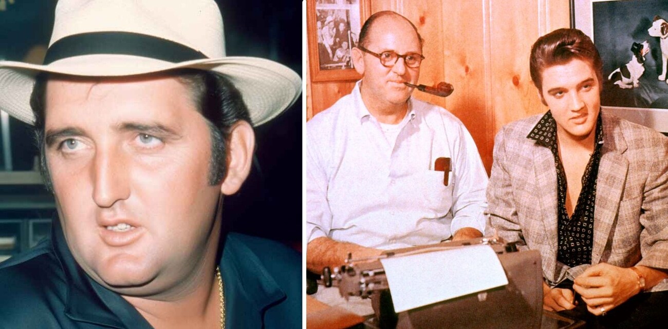 Colonel Tom Parker (left) Him With Elvis Presley (right)