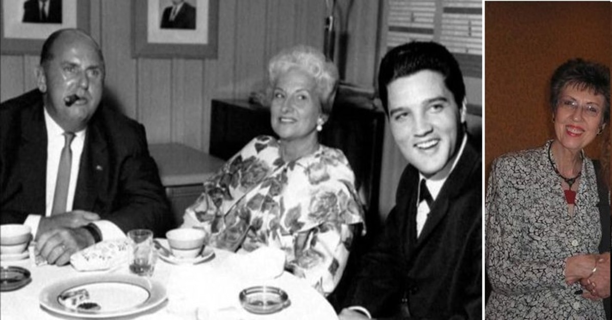Colonel Tom Parker With Marie Frances Mott And Elvis Presley (Left), Loanne Parker (right)