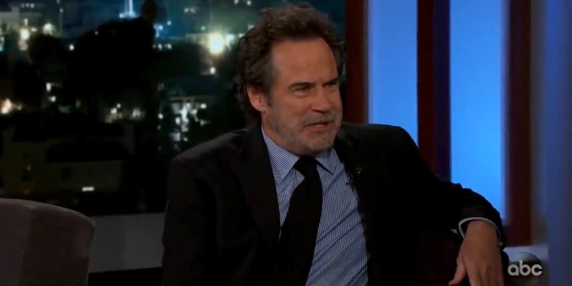 Dennis Miller for an interview with Jimmy Kimmel (Credits: ABC)