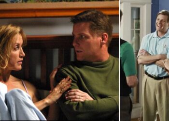 Felicity Huffman As Lynette Lindquist Scavo And Doug Savant As Tom Scavo In Desperate Housewives