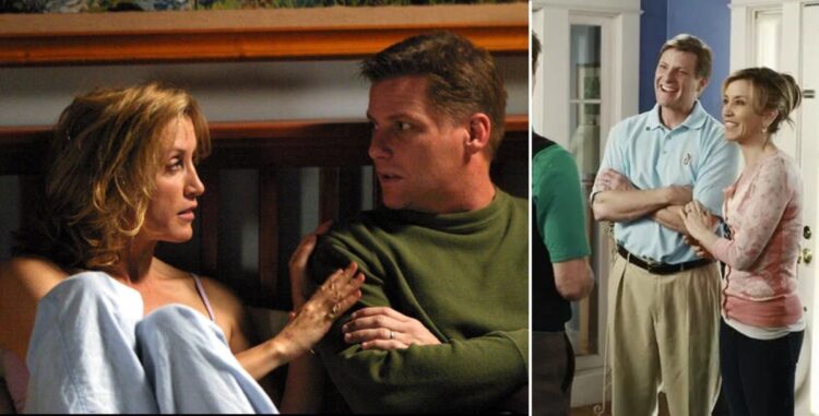 Felicity Huffman As Lynette Lindquist Scavo And Doug Savant As Tom Scavo In Desperate Housewives