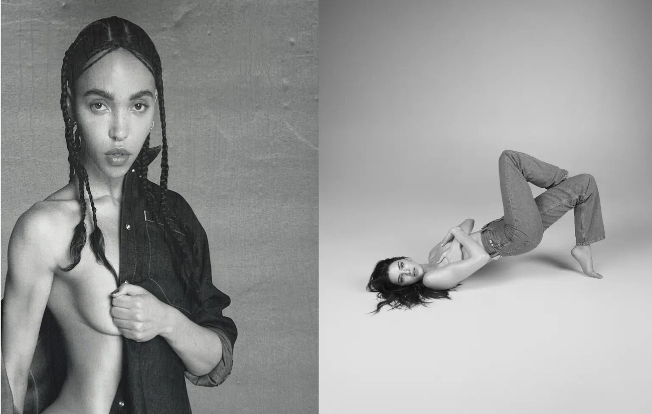 FKA Twigs and Kendall Jenner Posing For Calvin Klein