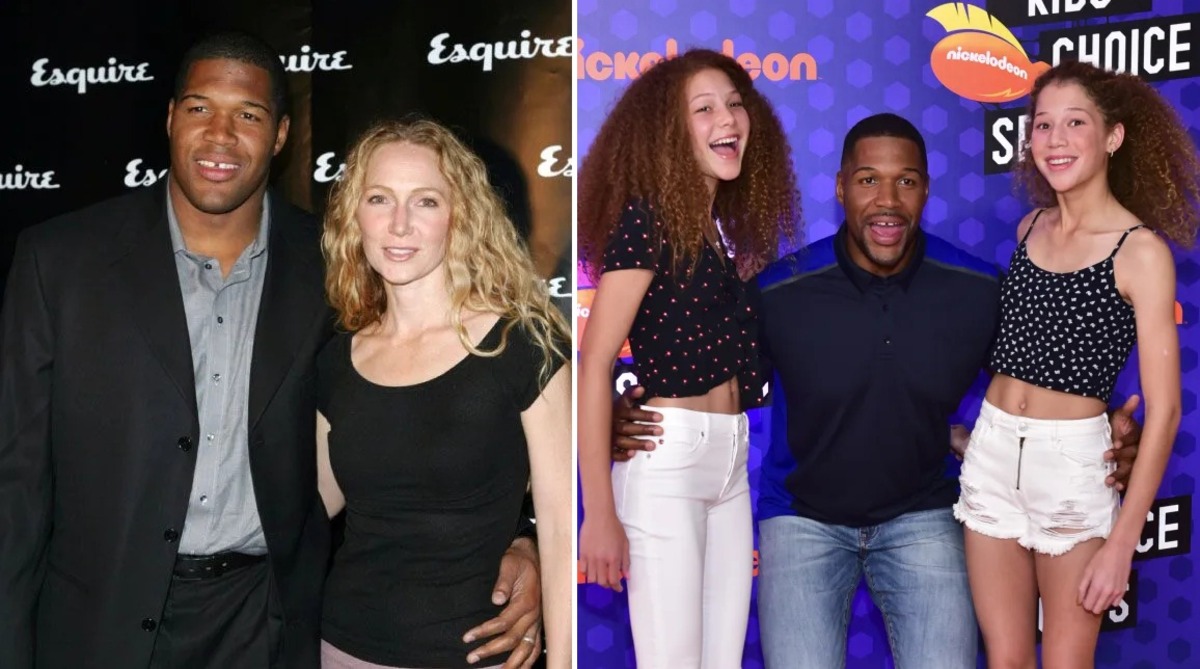 Michael Strahan With Jean Muggli (left) And Isabella and Sophia (right)