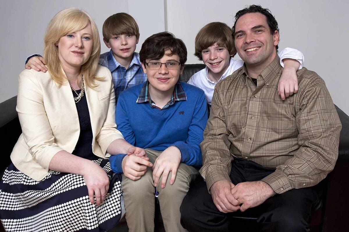 Michael and Kristine Barnett with three sons.