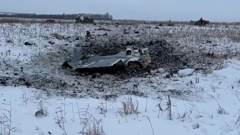 Russian military plane crash raises tensions (Credits: Sky News)