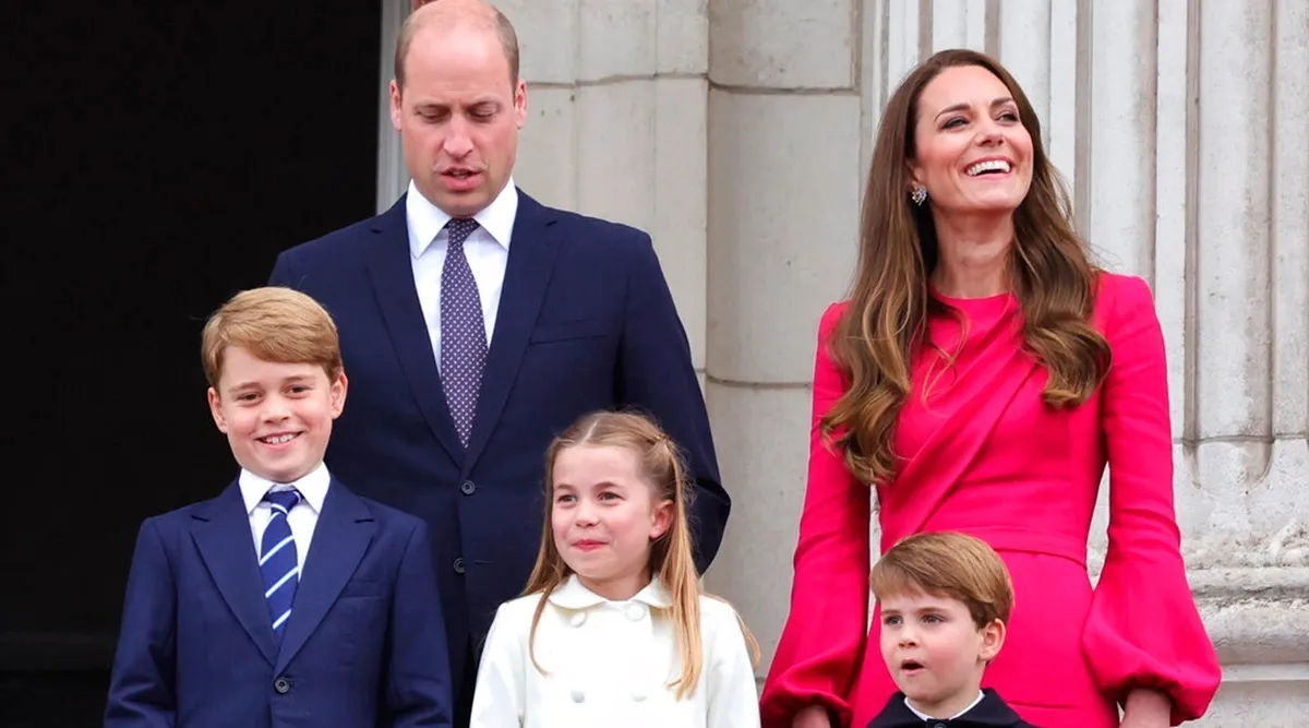 The Prince and Princess of Wales together with family (Credits: The Indian Express)