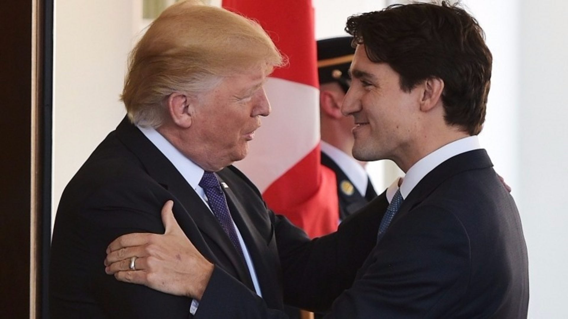 Trump and Trudeau together (Credits: BBC)