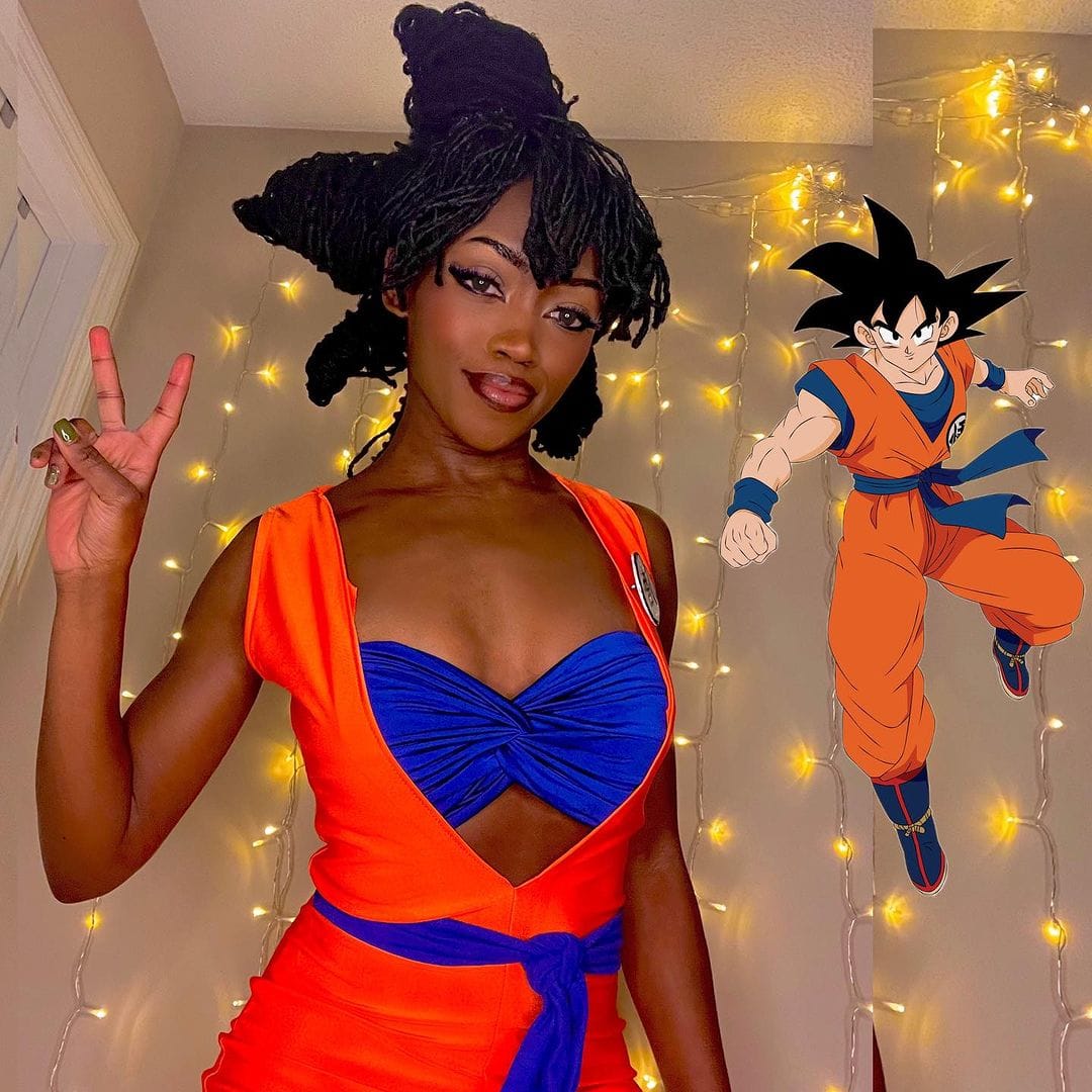 Female Goku Cosplay From Dragon Ball