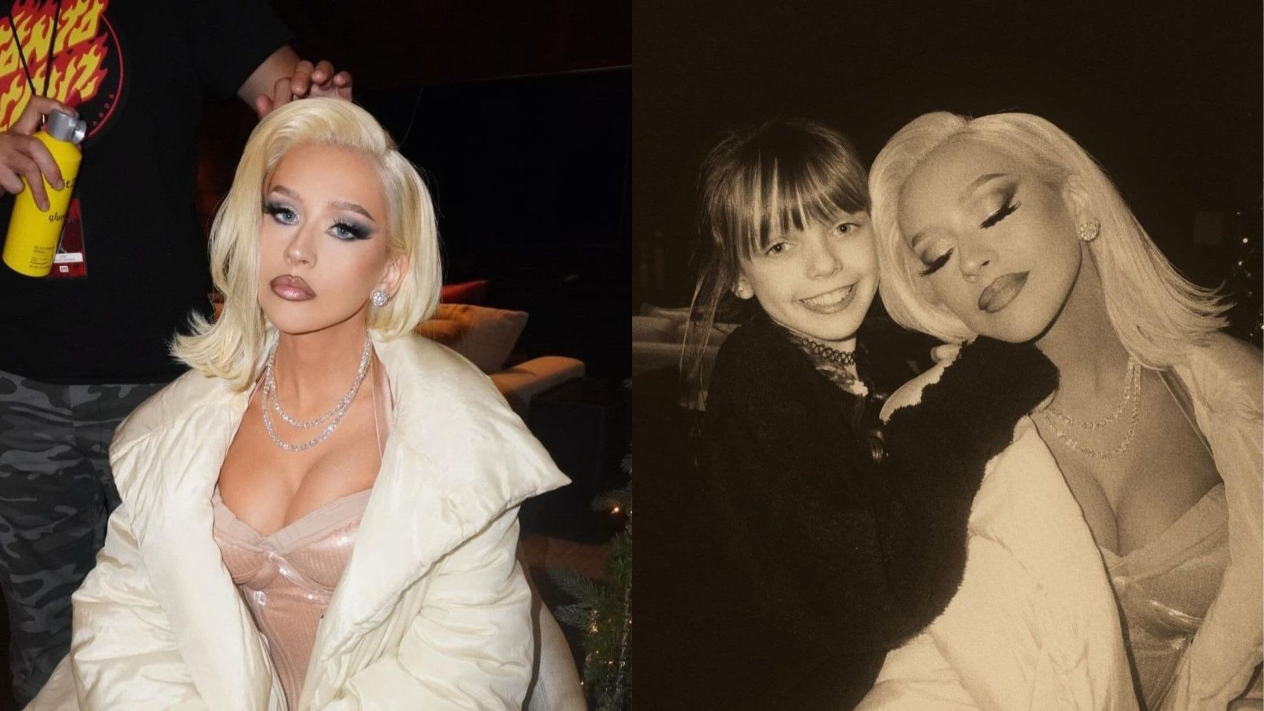 Christina Aguilera in Las Vegas with Daughter