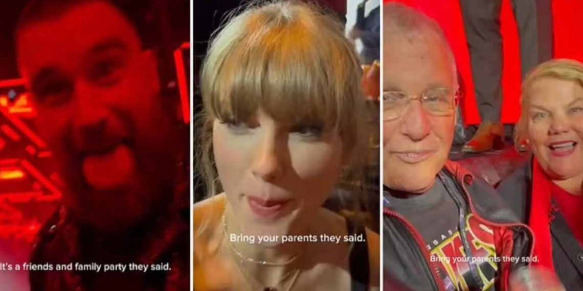 Taylor Swift joins Travis Kelce and parents post-Super Bowl 2024 (Credit: Daily Mail)