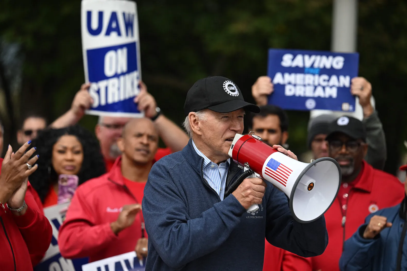 Biden capitalizes on UAW endorsement while visiting Michigan (Credits: Rolling Stone)