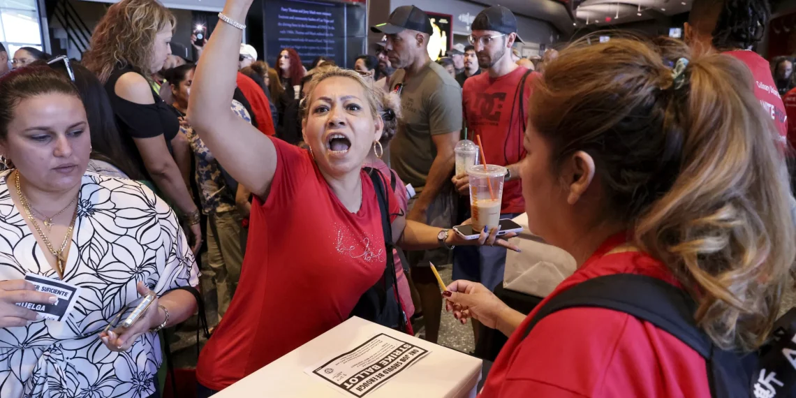 Biden could stand with the Las Vegas hotel workers (Credits: Fortune)