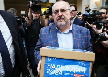 Boris Nadezhdin, an anti-war candidate barred from standing in the elections (Credits: NBC News)