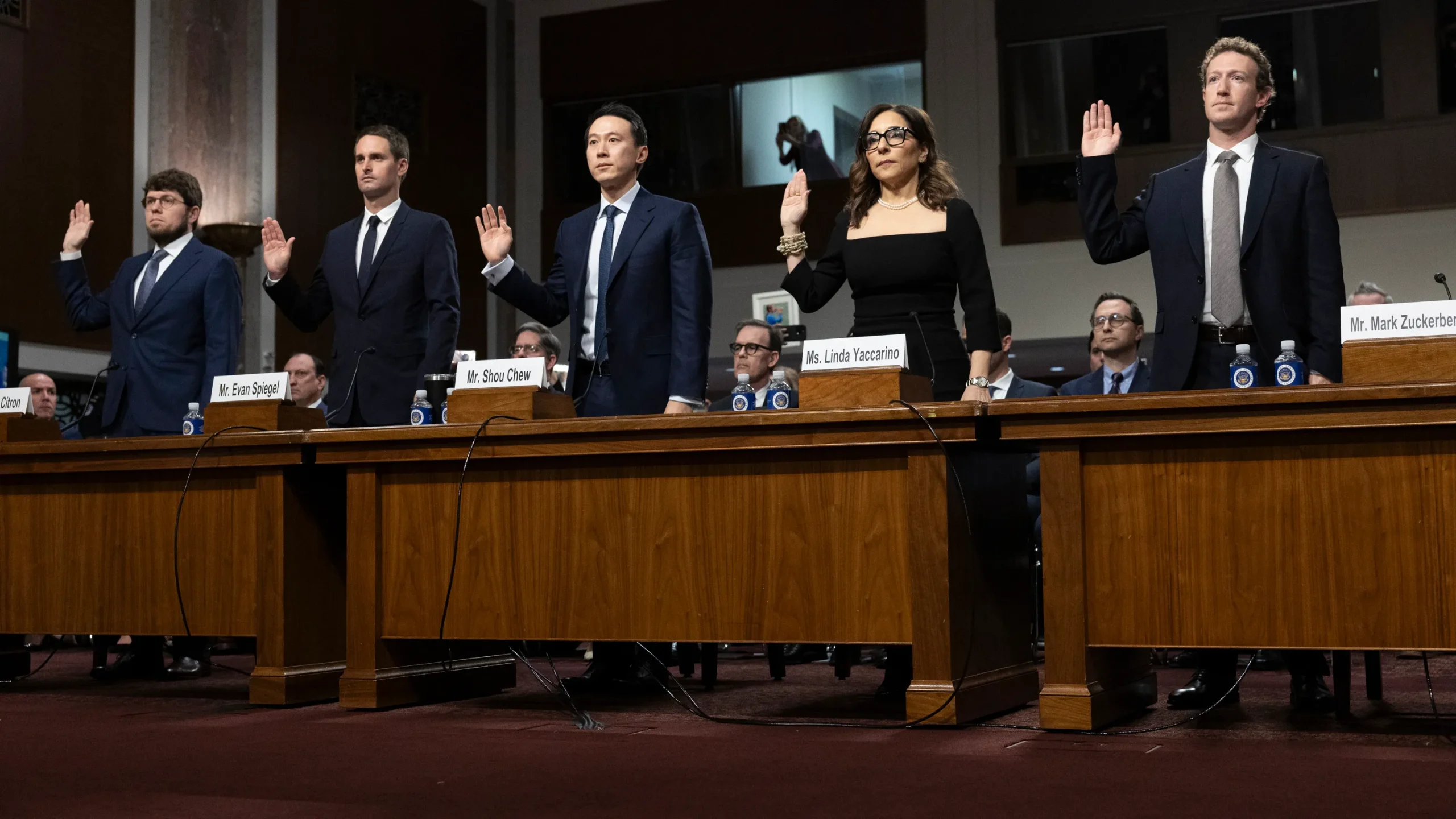 Child safety concerns increase, tech CEOs called out at the hearing (Credits: USA Today)