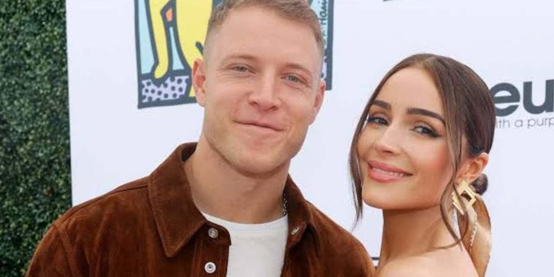 Christian McCaffrey gave the credit for wedding plans to Olivia Culpo (Credit: YouTube)