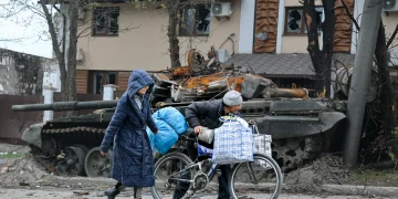 Elderly residents, witnessing destruction, flee to safer areas amid escalating conflict (Credits: WHYY)