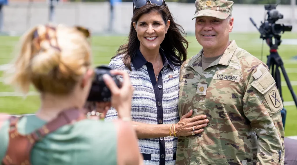 Haley criticizes Trump's remarks on military husband (Credits: New York Post)