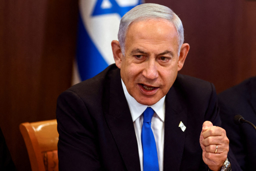 Israeli Prime Minister Benjamin Netanyahu announces plans of emptying Rafah (Credits: PBS)