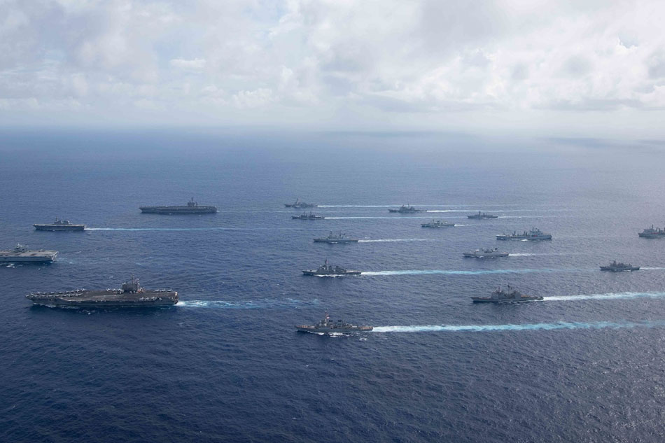Joint Maneuvers Showcase Aircraft Carrier Mobility (Credits: ABC-CBN News)