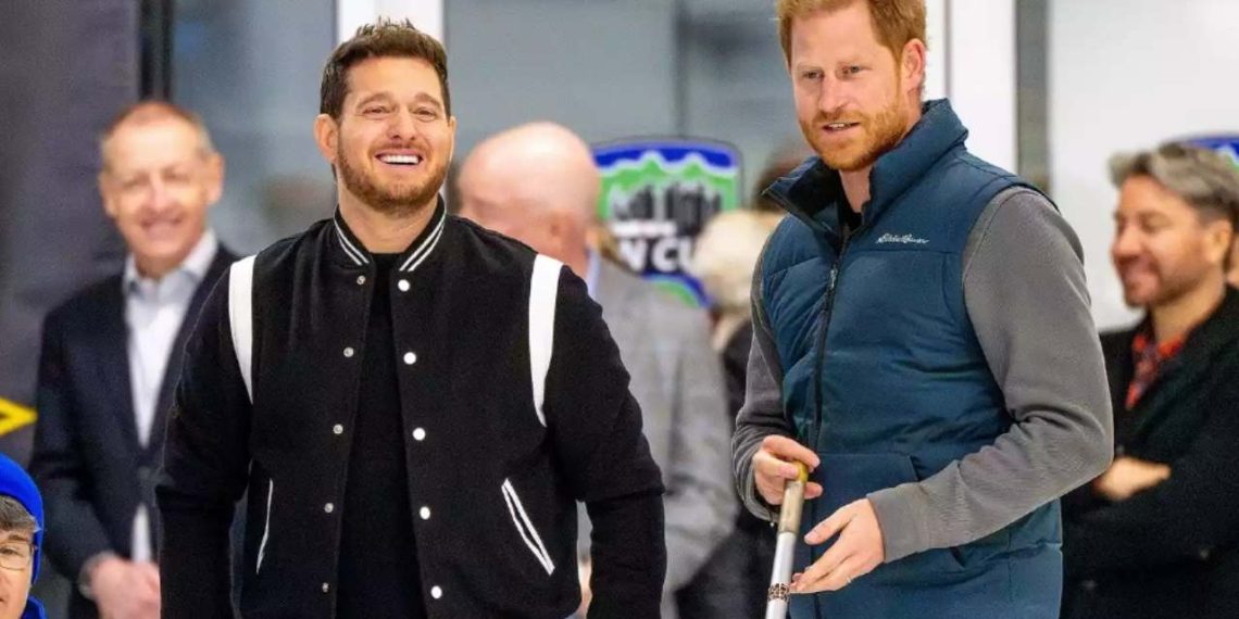 Michael Buble paid tribute to Prince Harry and King Charles (Credit: People)