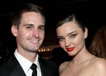 Miranda Kerr and Evan Spiegel (Credit: YouTube)