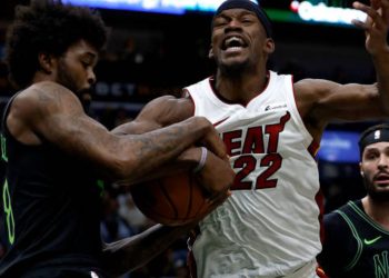 Jimmy Butler and Naji Marshall Getting Physical during the match (Credits: Getty Images)