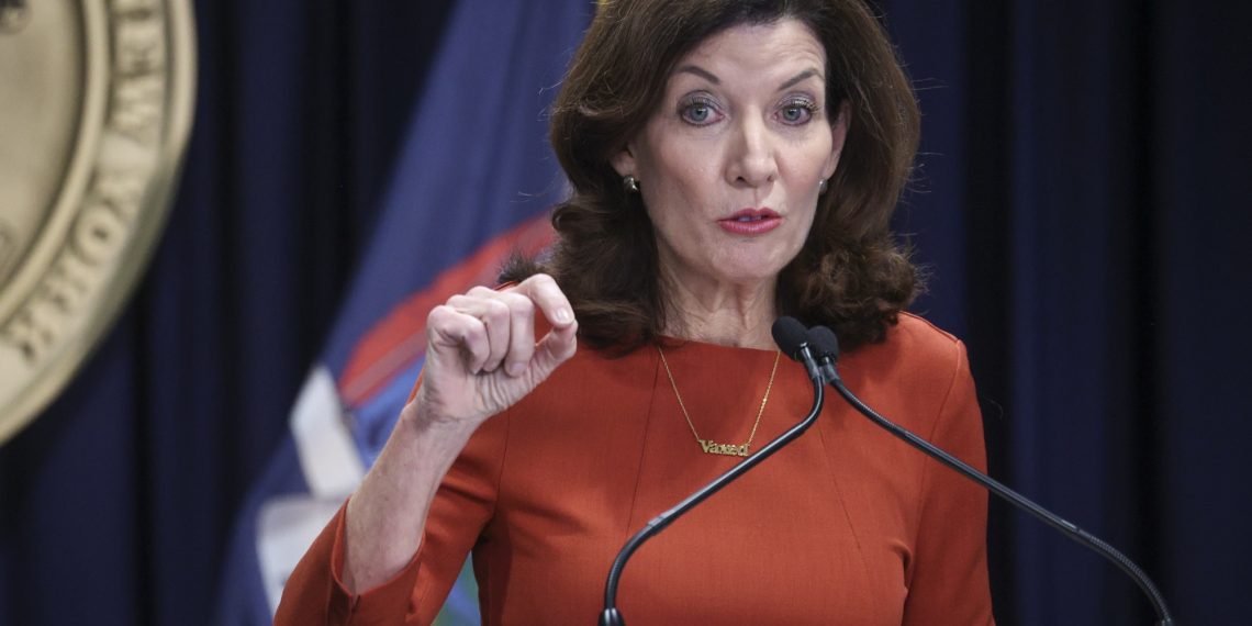 New York Governor Kathy Hochul publicly apologises for her remarks on Israel and Gaza conflict (Credits: Bloomberg)