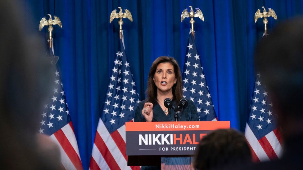Nikki trails behind Trump, promises to fight on (Credits: BBC)